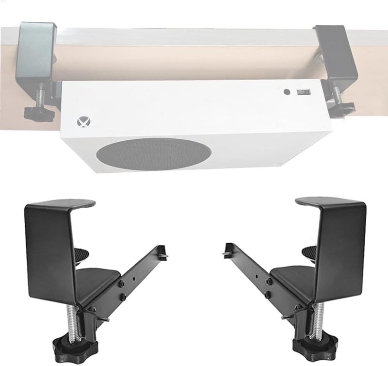 Cryusnox Under Desk Mount for Xbox Series S(Strong clamp Installation,Tool-Free,No Drill,No Tape,Enduring Paint Finish,Compatible with Xbox Series S,Black) - Image 1